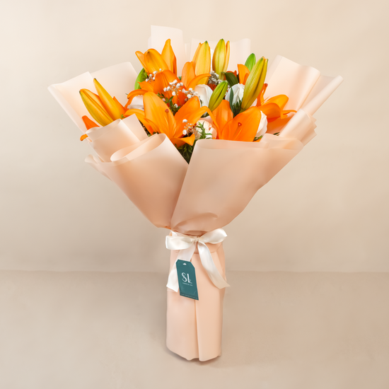 RAMO LIRIOS NARANJAS