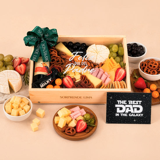 TABLA DE QUESOS Y VINO PARA PAPÁ
