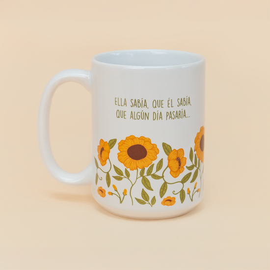 TAZA FLORES AMARILLAS