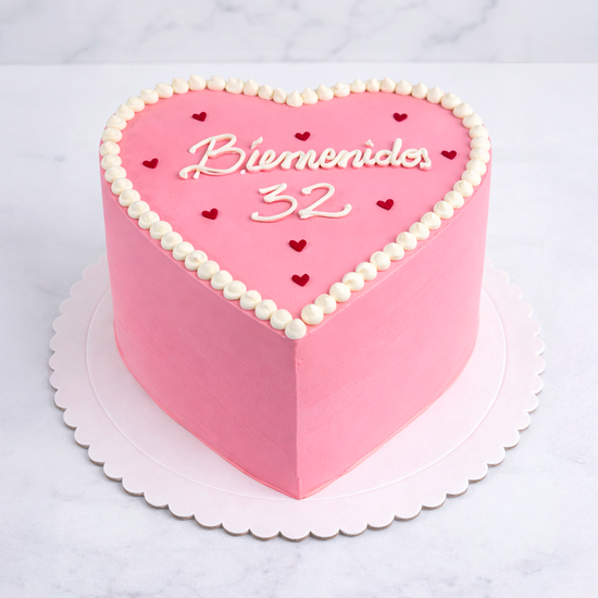 TORTA CORAZÓN ROSA
