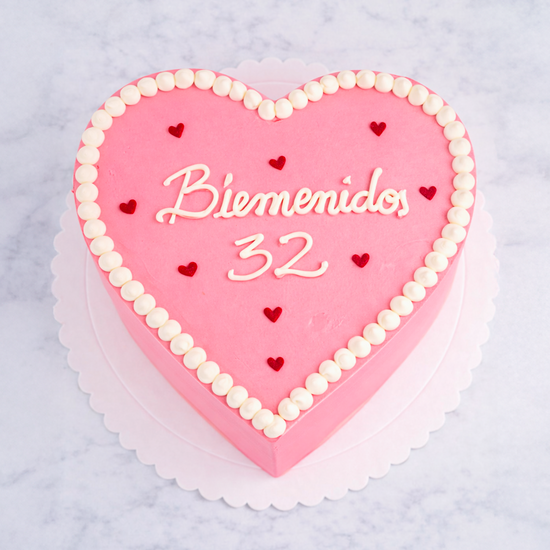 TORTA CORAZÓN ROSA