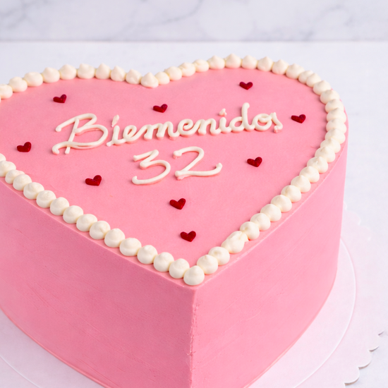TORTA CORAZÓN ROSA
