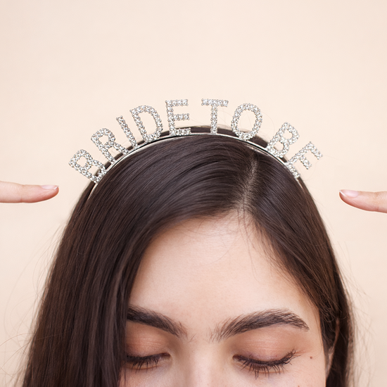 VINCHA "BRIDE TO BE" PLATEDA