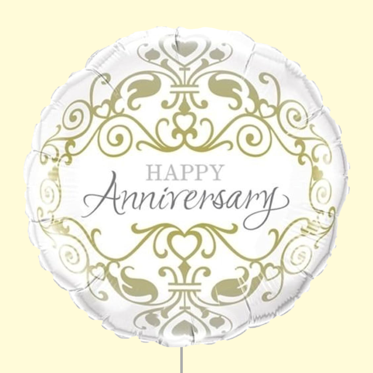 Globo Happy Anniversary Blanco