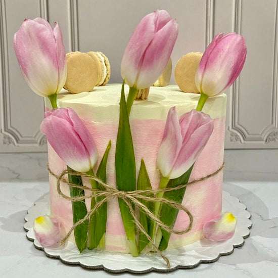 Tulipanes vintage Cake