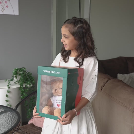 Cargar y reproducir el video en el visor de la galería, PELUCHE OSO TE AMO MAMÁ
