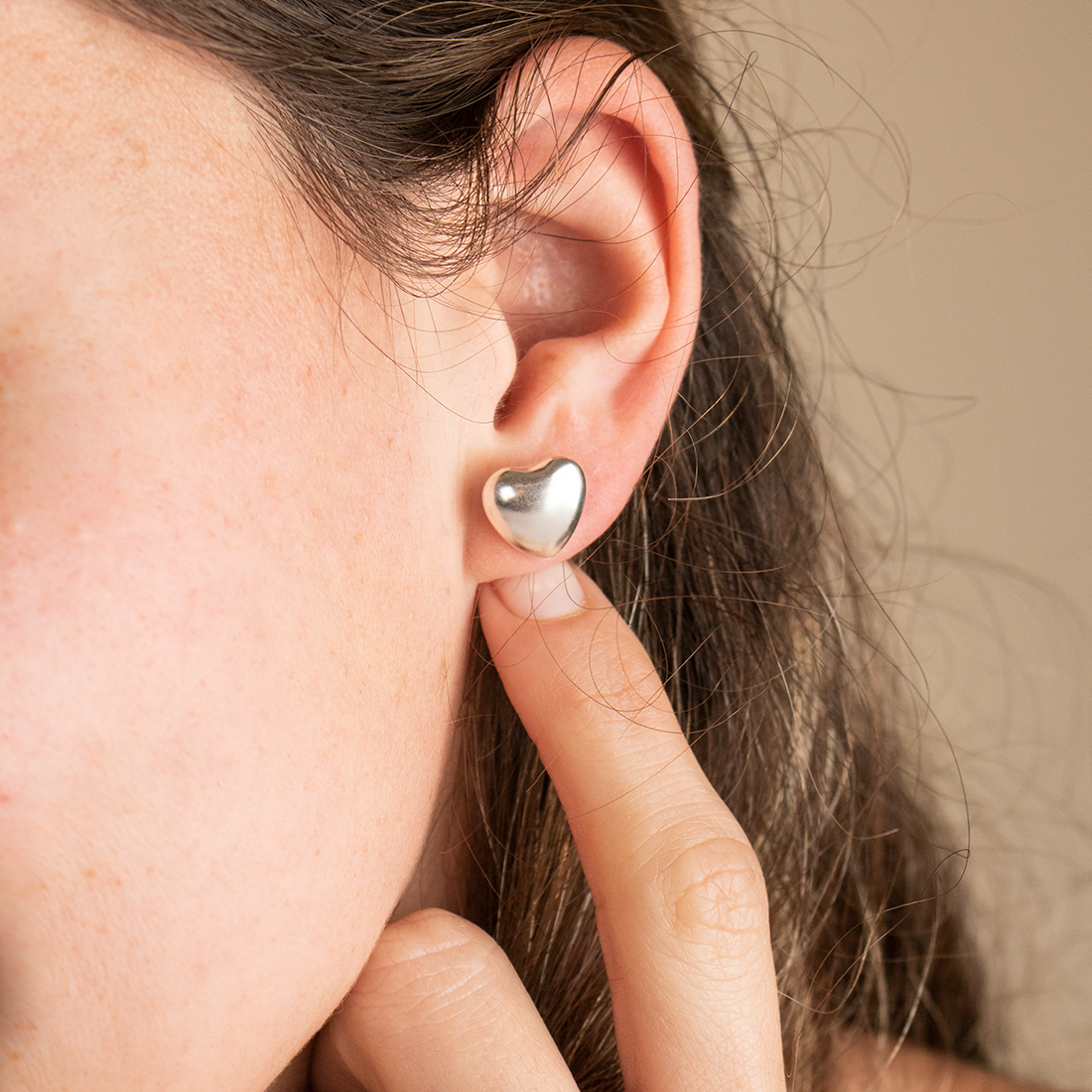 Aretes Silver Heart Passion