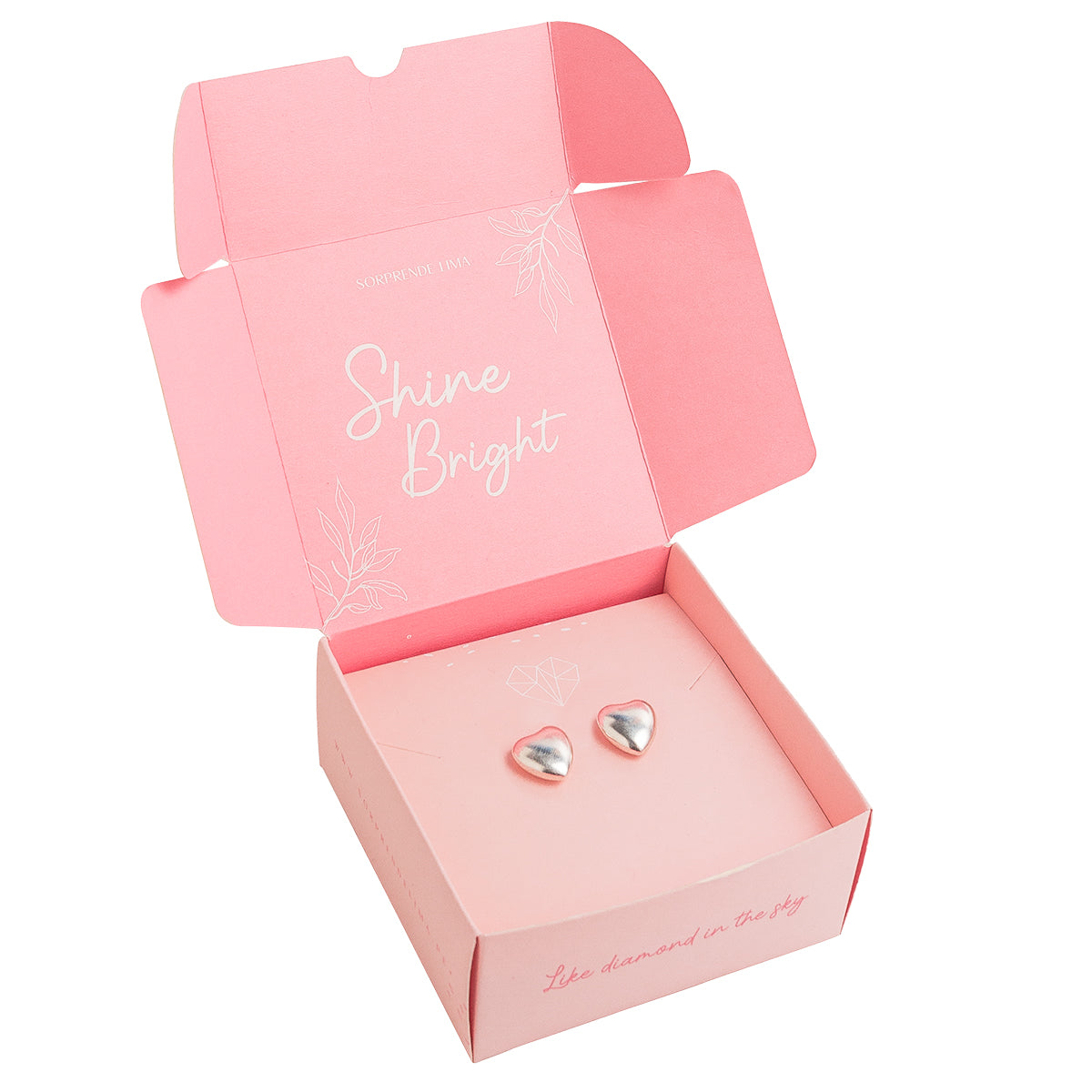 Aretes Silver Heart Passion