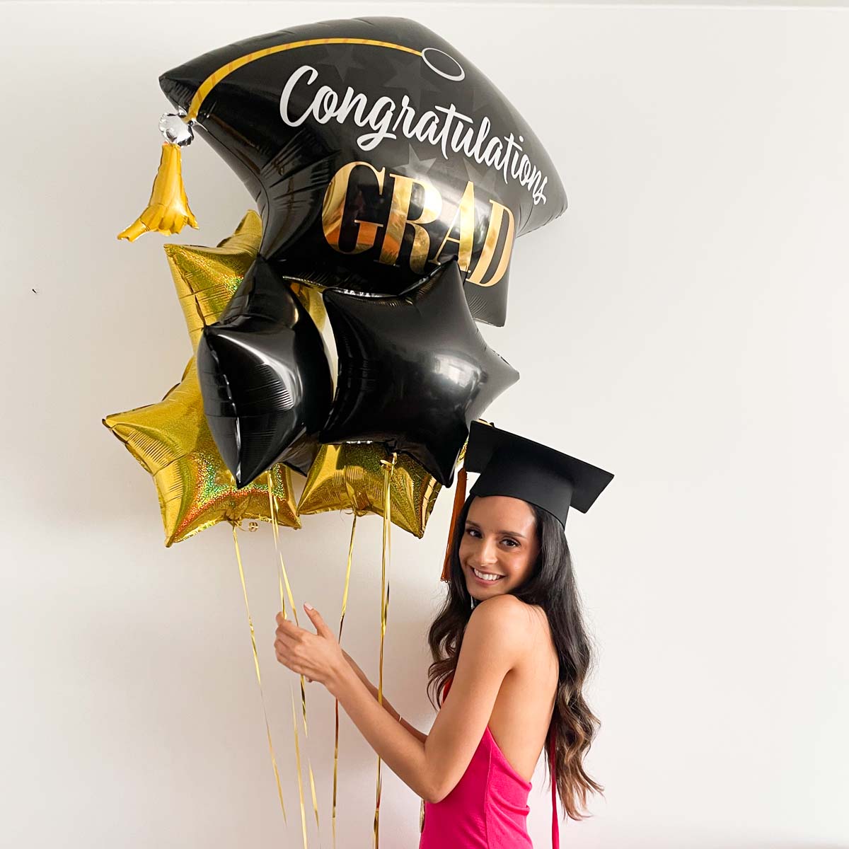 BOUQUET DE GLOBOS CONGRATS GRAD (104 CM)