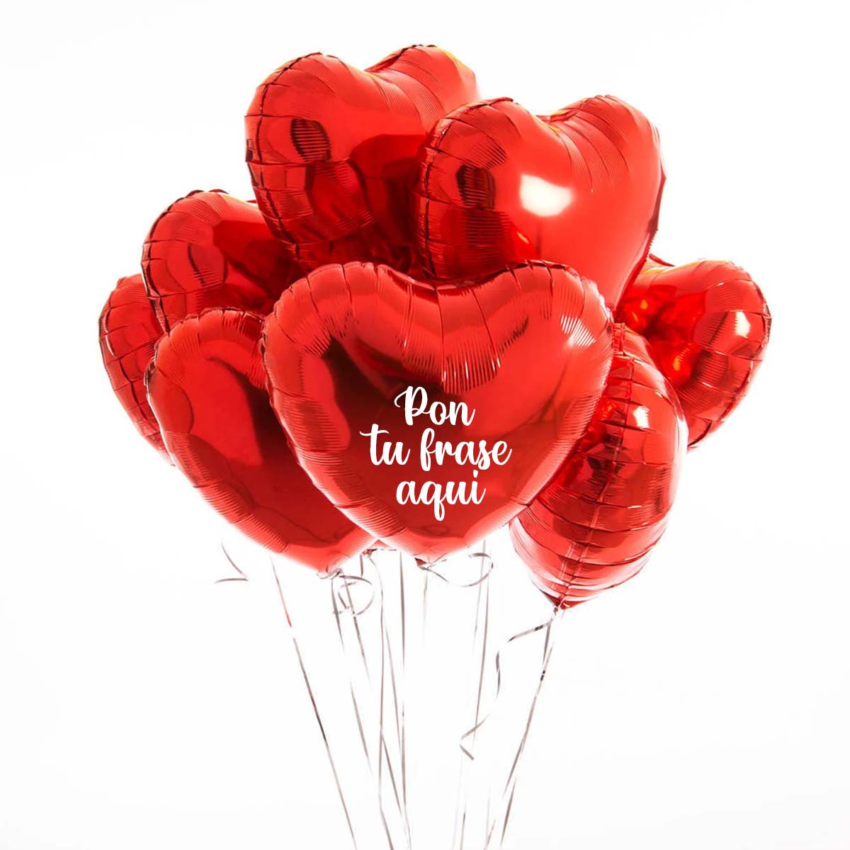 Ramo de Globos San Valentin Corazones Rojos