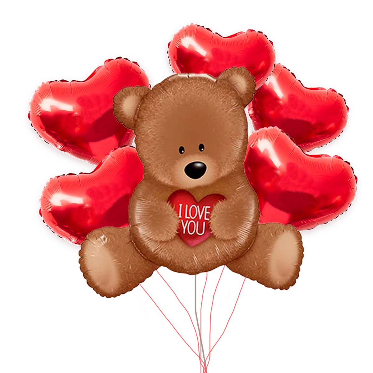 BOUQUET DE GLOBOS OSITO AMOROSO (89 CM)