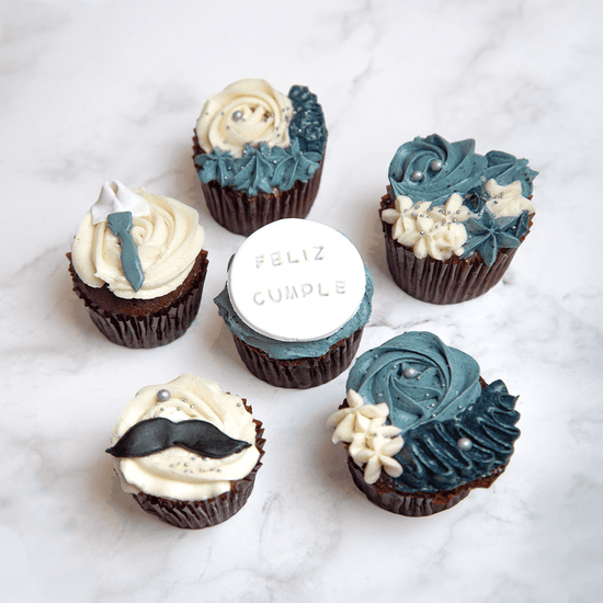 Cupcakes Cumpleaños azul