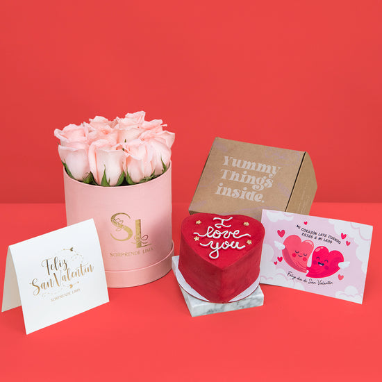 MINI BOX ROSES + BENTO CORAZÓN