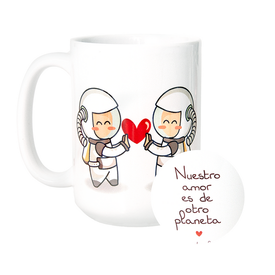 Load image into Gallery viewer, Taza Astronautas Love
